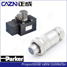 Conector de válvula proporcional Parker, enchufe de conector de válvula solenoide de 7 pines